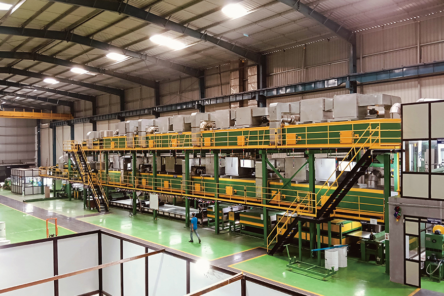 Aluminium dubbel färgbeläggning dubbel bakning produktionslinje
